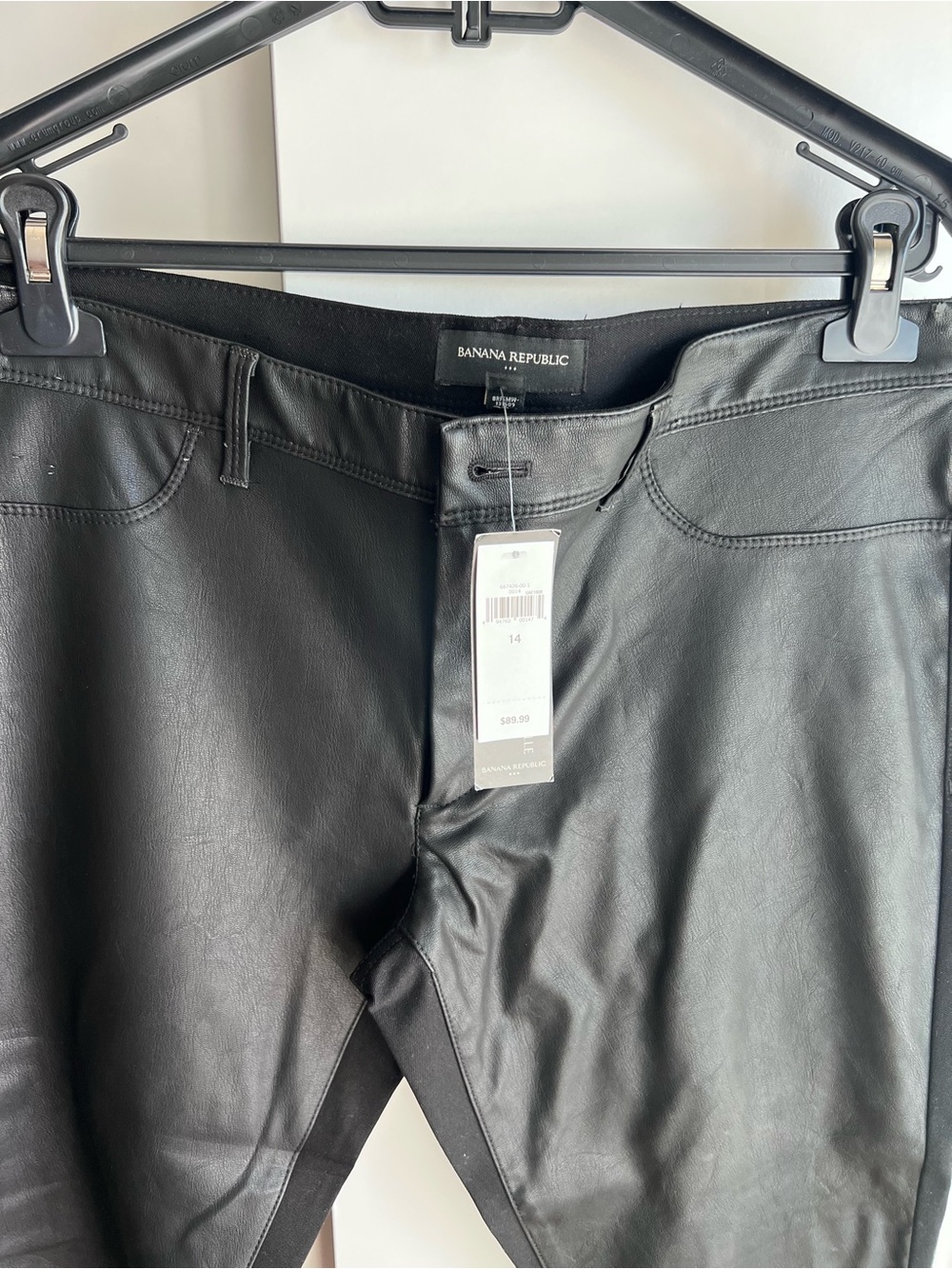 Banana Republic Women's Black Faux Leather Skinny Jeans